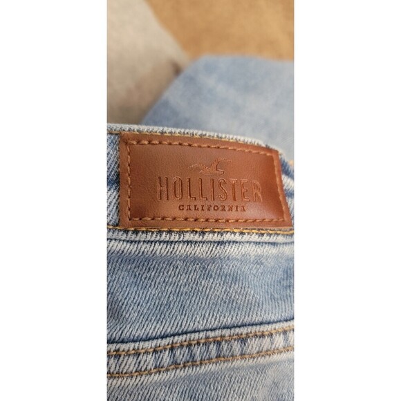 Hollister Ripped Blue Jeans Size 1 Short 25W x 25L High Rise - Picture 6 of 12